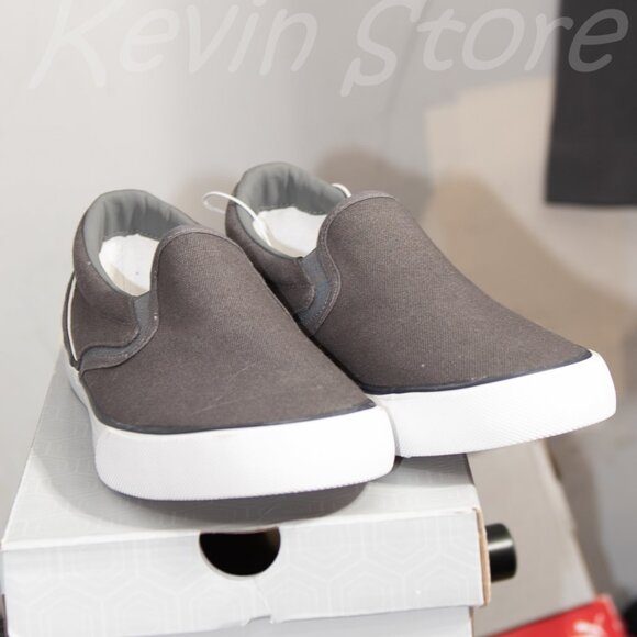 Hurley Men's Canvas‎ Slip-on Shoe, Gray, New Ships without Box - Picture 1 of 7